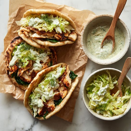 Herby Ranch Chicken Pita Sandwiches Recipe