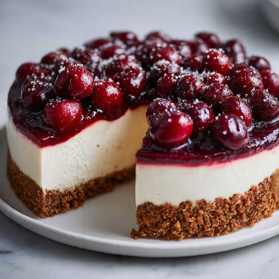 Christmas Cranberry White Chocolate Cheesecake Recipe