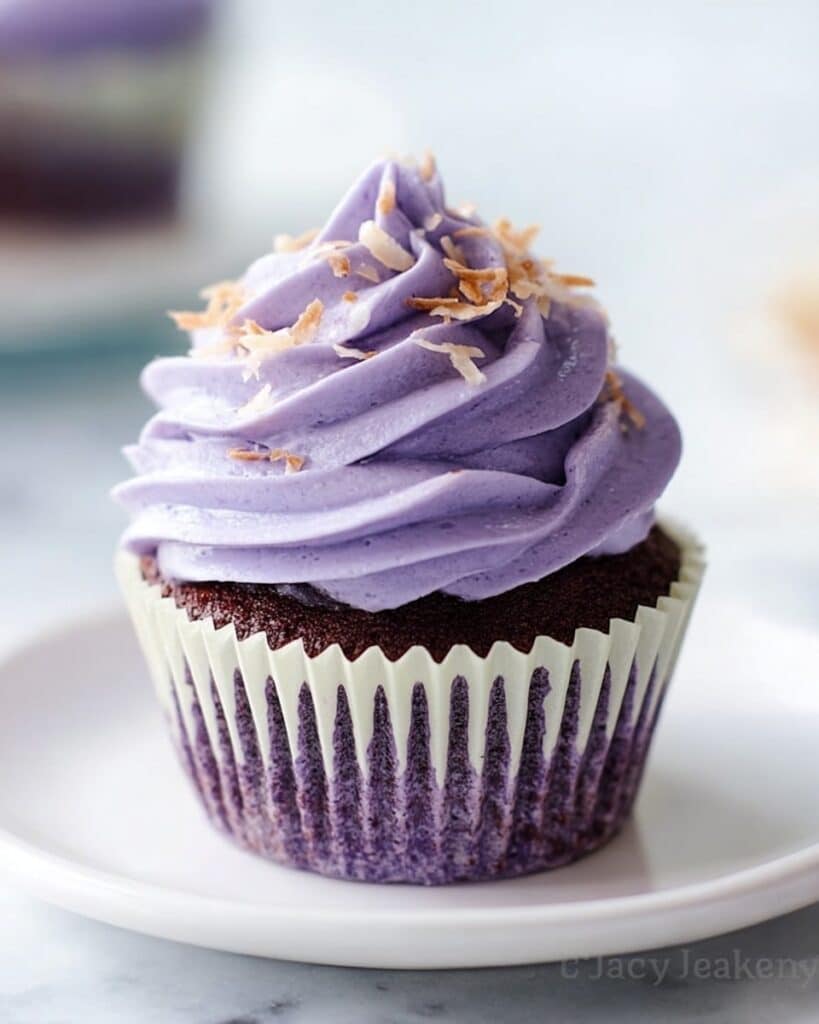 Ube Cupcakes with Ube Whipped Cream Frosting Recipe