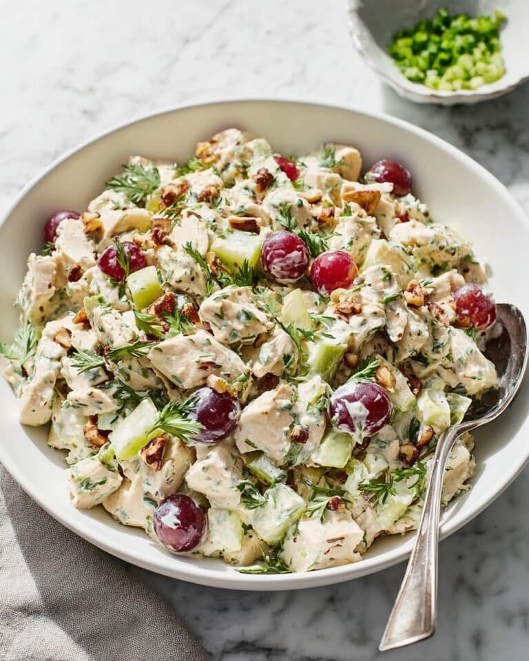 Creamy Chicken Salad with Grapes, Almonds, and Fresh Herbs Recipe