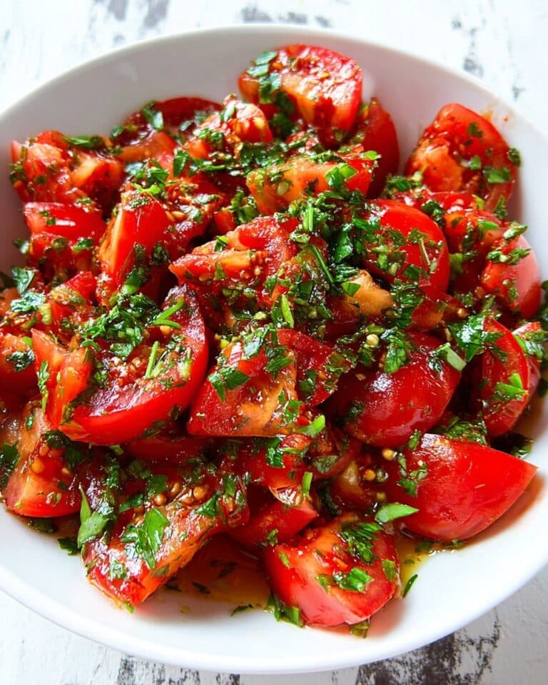 Smoky Tomato Salad with Red Pepper Paste and Parsley Recipe