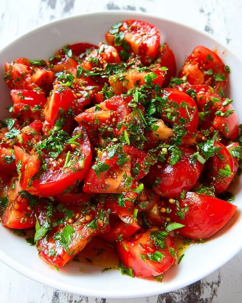 Smoky Tomato Salad with Red Pepper Paste and Parsley Recipe