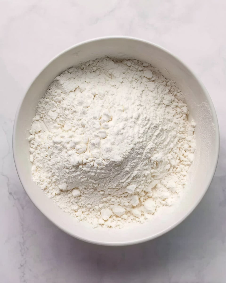 A white bowl filled with a fine, white powder that has a slightly uneven surface with some small clumps and scattered granules, sitting on a white marbled texture surface photo taken with an iphone --ar 4:5 --v 7