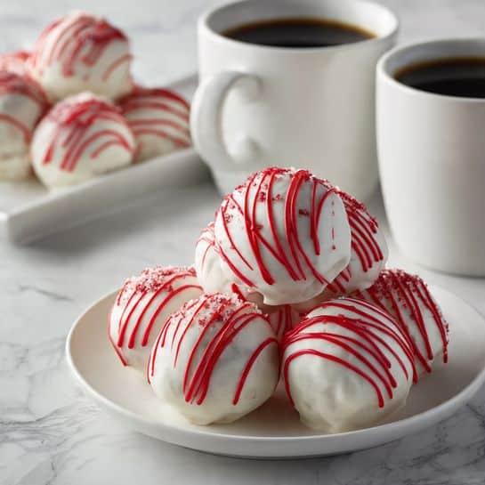 Red Velvet Cheesecake Bites with Almond Bark and Candy Melt Drizzle Recipe