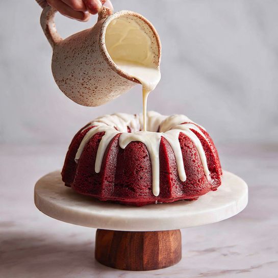 Red Velvet Bundt Cake with Cream Cheese Glaze Recipe