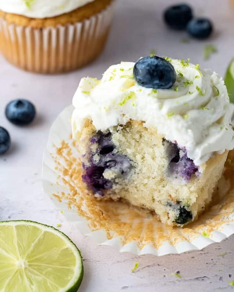 Lemon-Lime Blueberry Cupcakes with Cream Cheese Frosting Recipe
