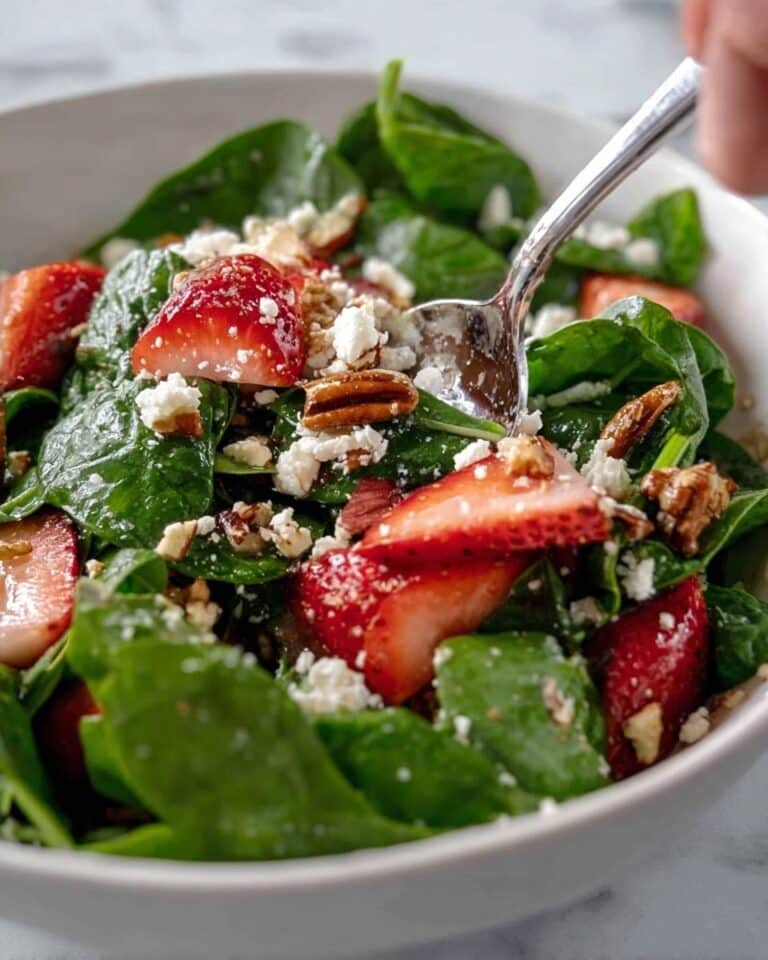 Strawberry Spinach Salad with Balsamic Vinaigrette and Goat Cheese Recipe