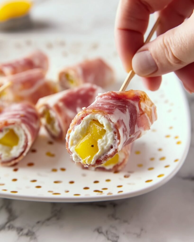 Salami Roll-Ups with Cream Cheese and Banana Peppers Recipe