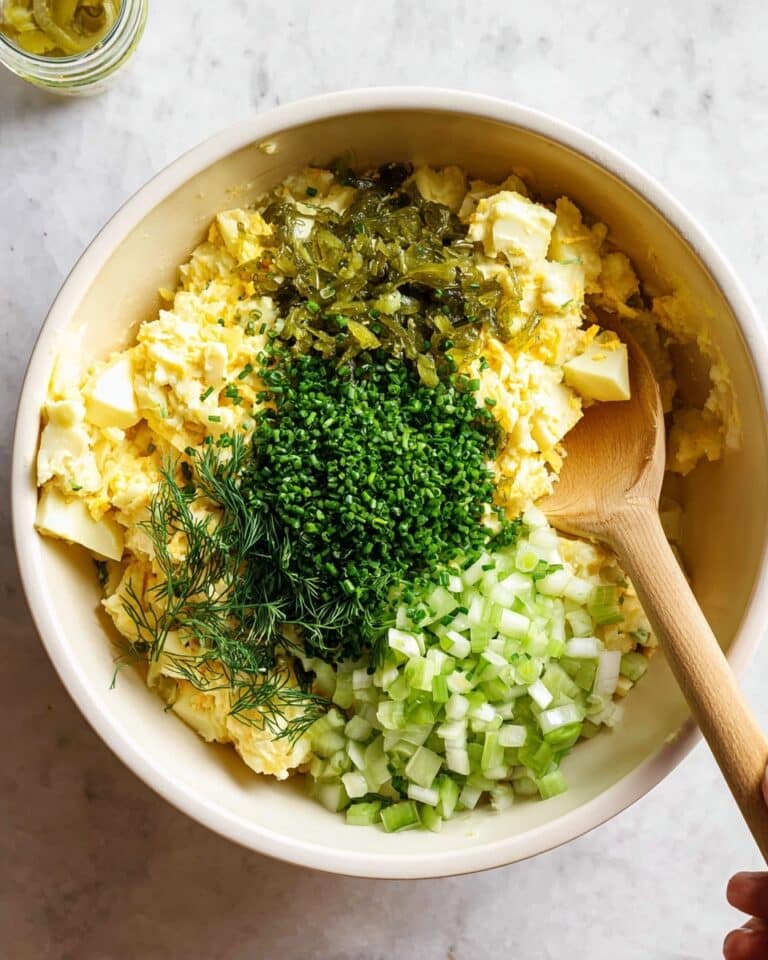 Classic Potato Salad with Dill Pickles and Hard-Boiled Eggs Recipe