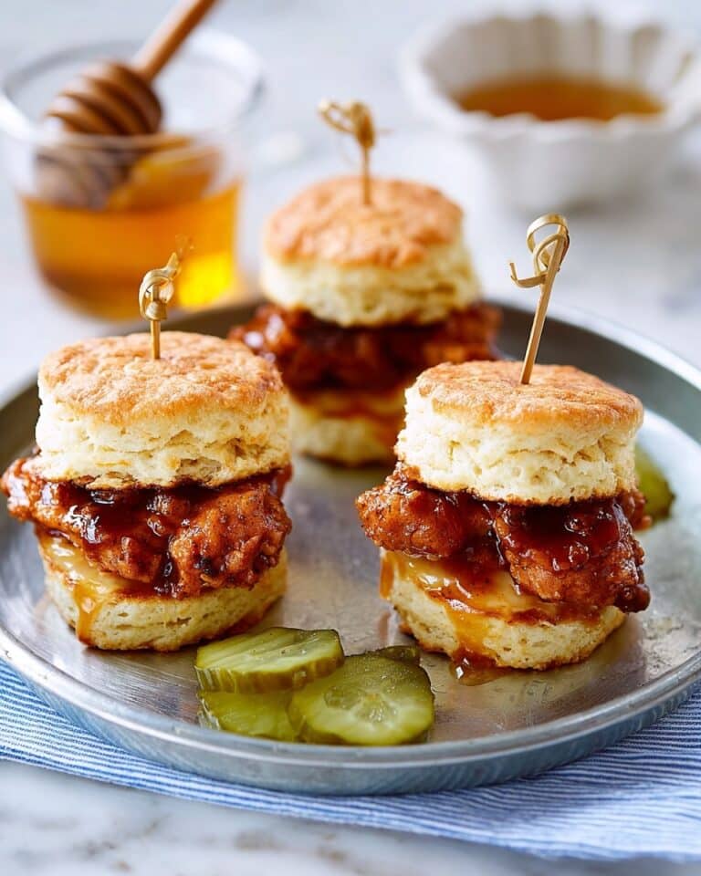 Fried Chicken with Buttermilk Biscuits and Hot Honey Drizzle Recipe