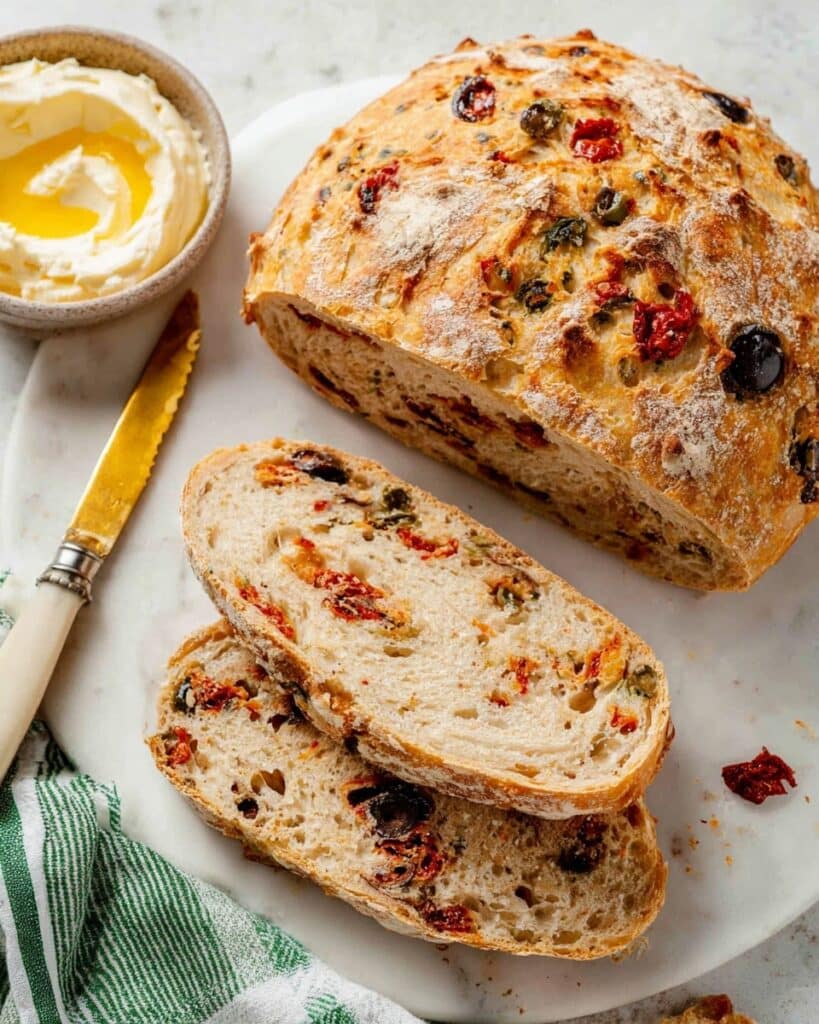 Crusty No-Knead Pizza Bread with Hot Honey Butter Recipe