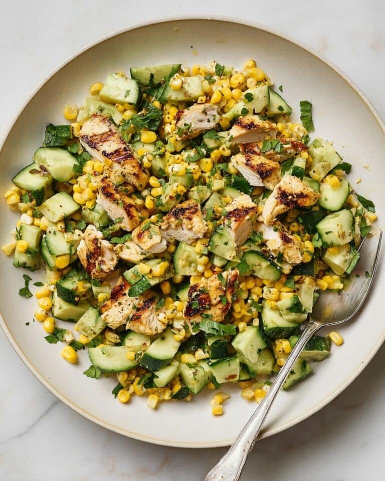 Grilled Chicken and Corn Salad with Avocado and Chive Dressing Recipe