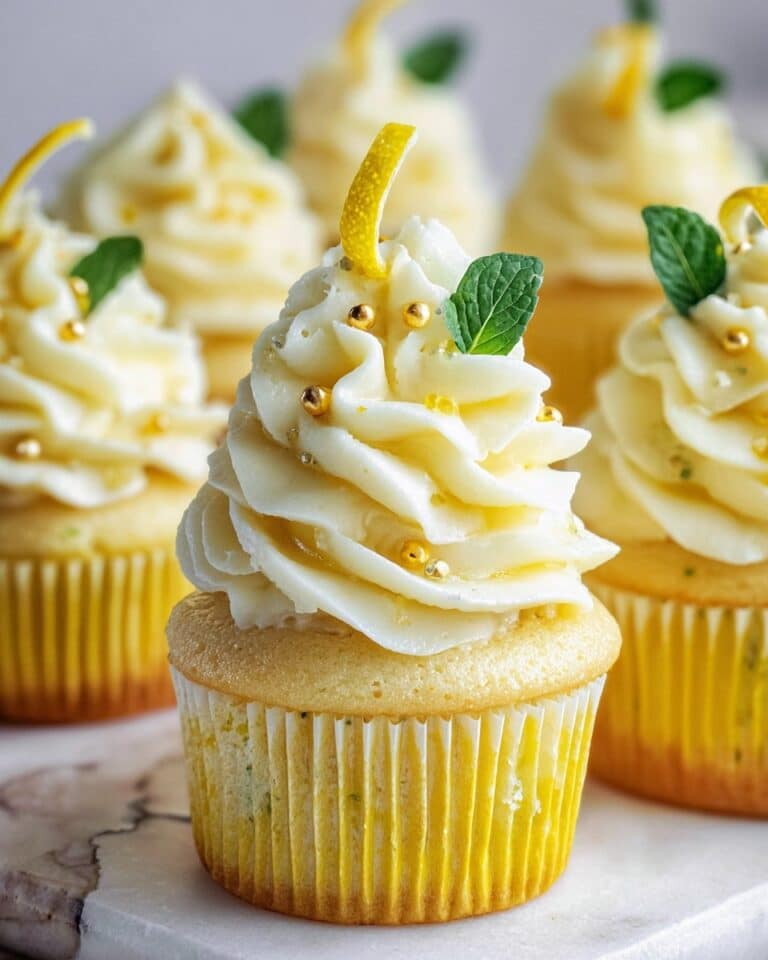 Basil Lemon Cupcakes with Fresh Basil Frosting Recipe