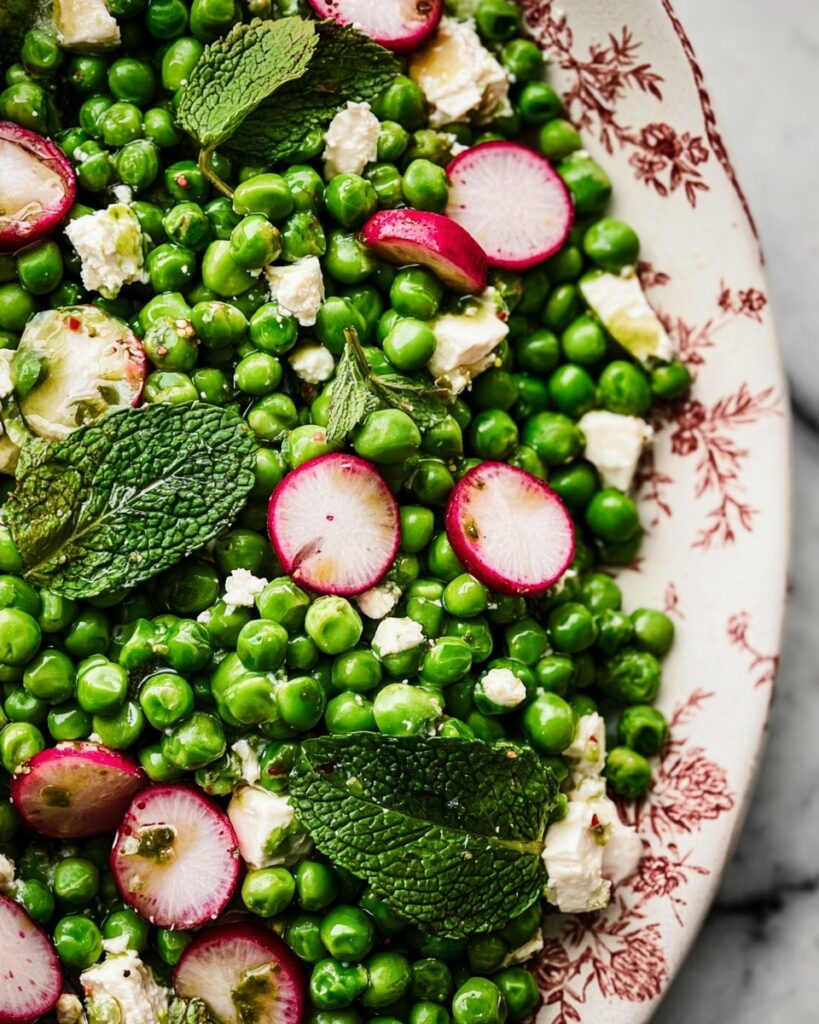 Peas with Radish and Mint Recipe