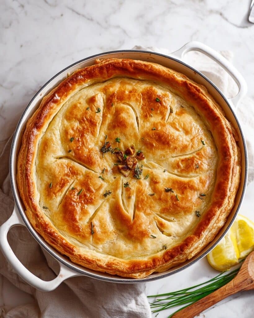 Vegan Pot Pie with Fennel, Asparagus, and Fresh Herbs Recipe