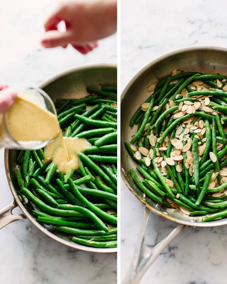 Lemon-Glazed Green Beans with Toasted Almonds and Feta Recipe