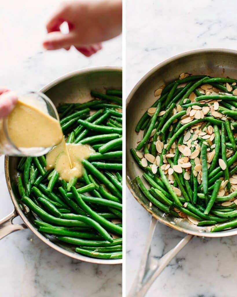 Lemon-Glazed Green Beans with Toasted Almonds and Feta Recipe