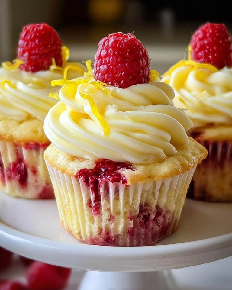 Lemon Raspberry Cupcakes with Cream Cheese Frosting Recipe
