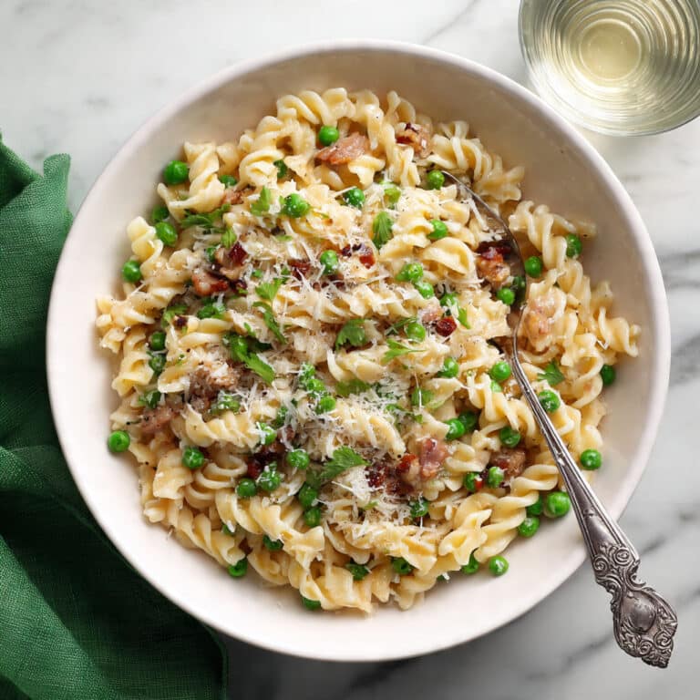 Protein-Packed Pasta Salad with Lemon, Basil, and Peas Recipe