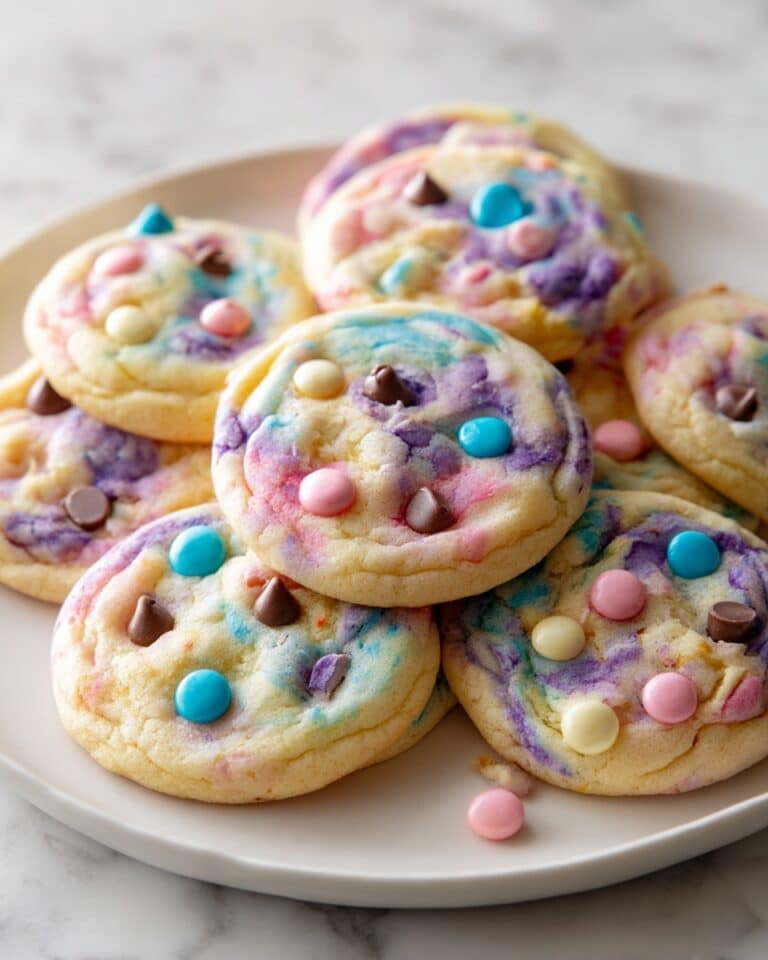 Colorful Marbled Chocolate Chip Cookies Recipe