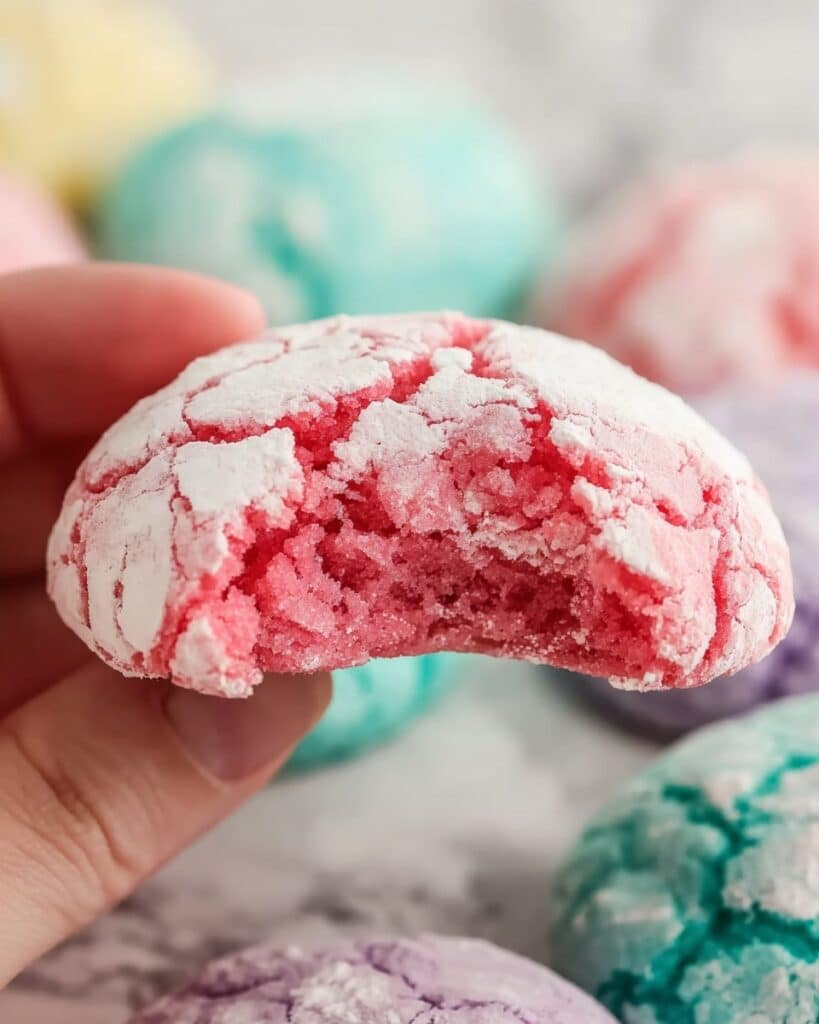 Lemon-Infused Colorful Crinkle Cookies Recipe