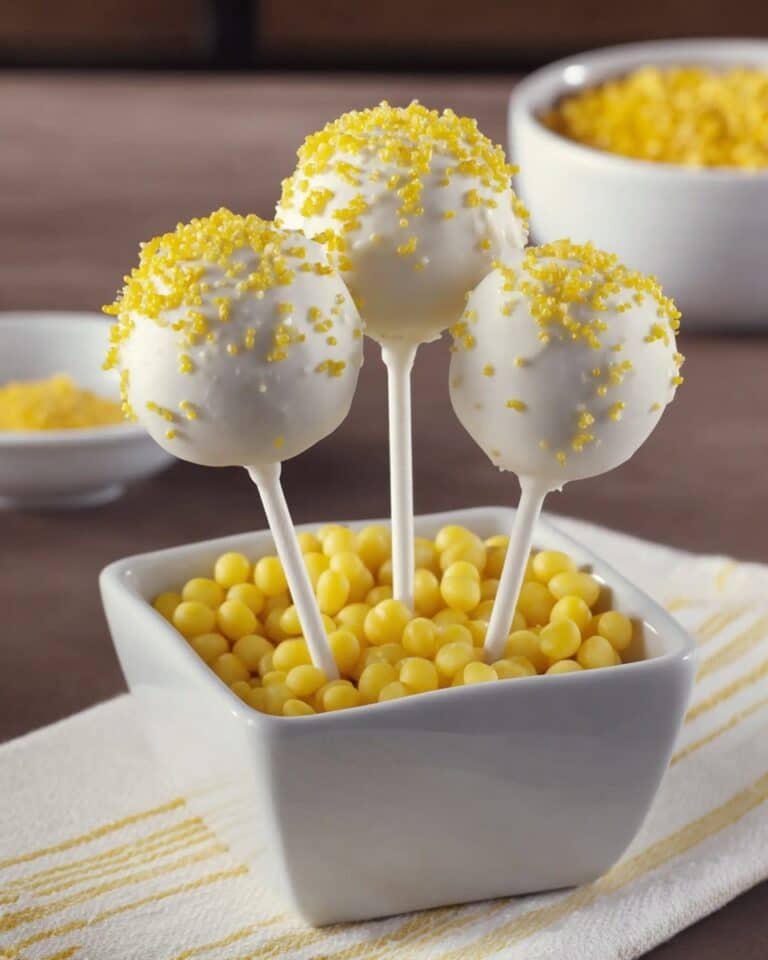 Lemon Cake Pop Meringues Recipe