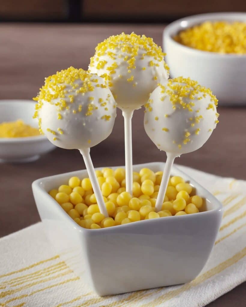 Lemon Cake Pop Meringues Recipe