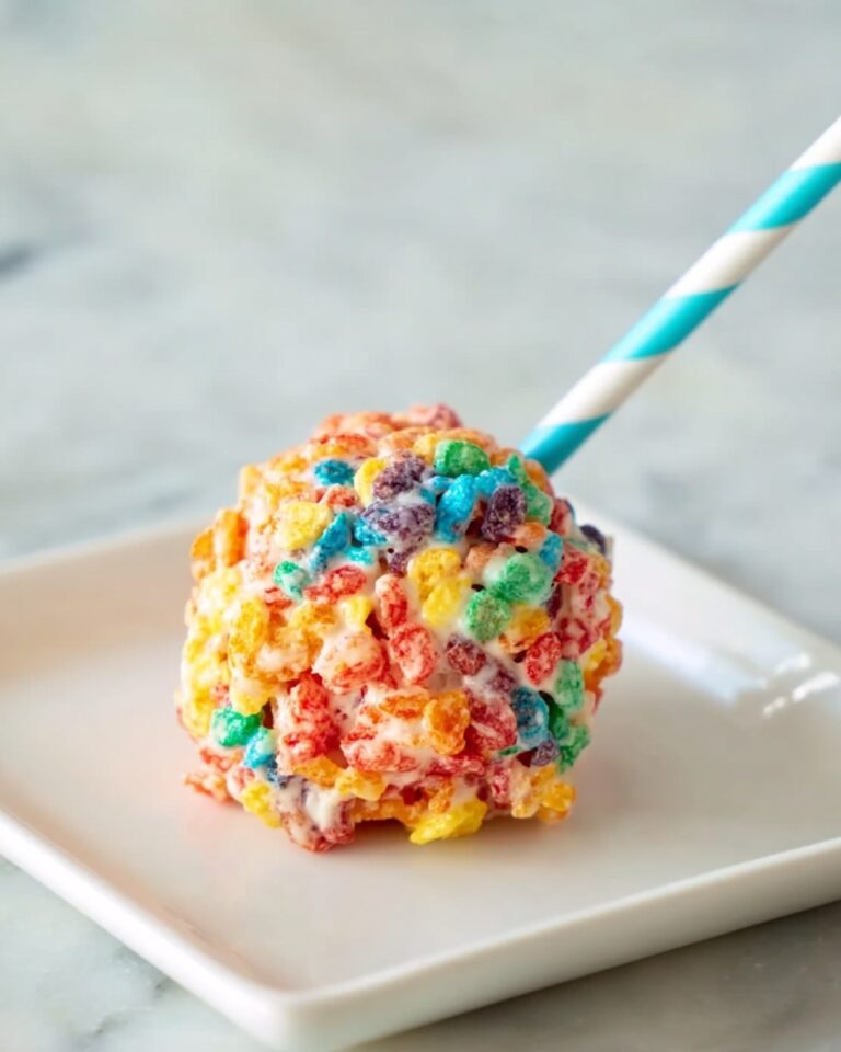 Fruity Pebbles Pops with Vanilla CandiQuik Coating Recipe