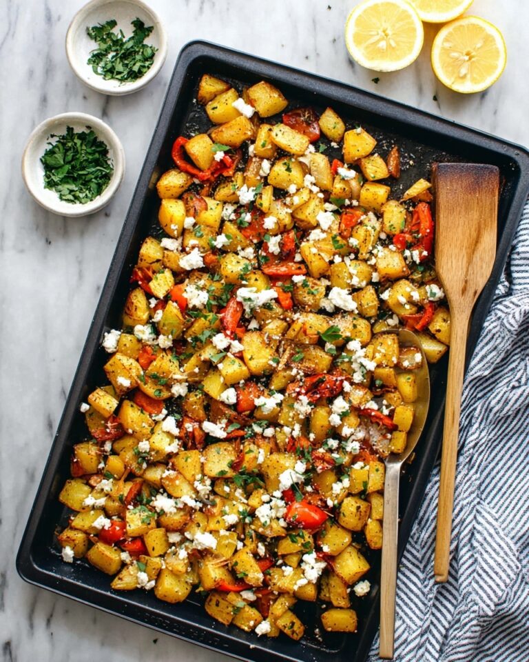 Potatoes With Peppers & Feta Recipe