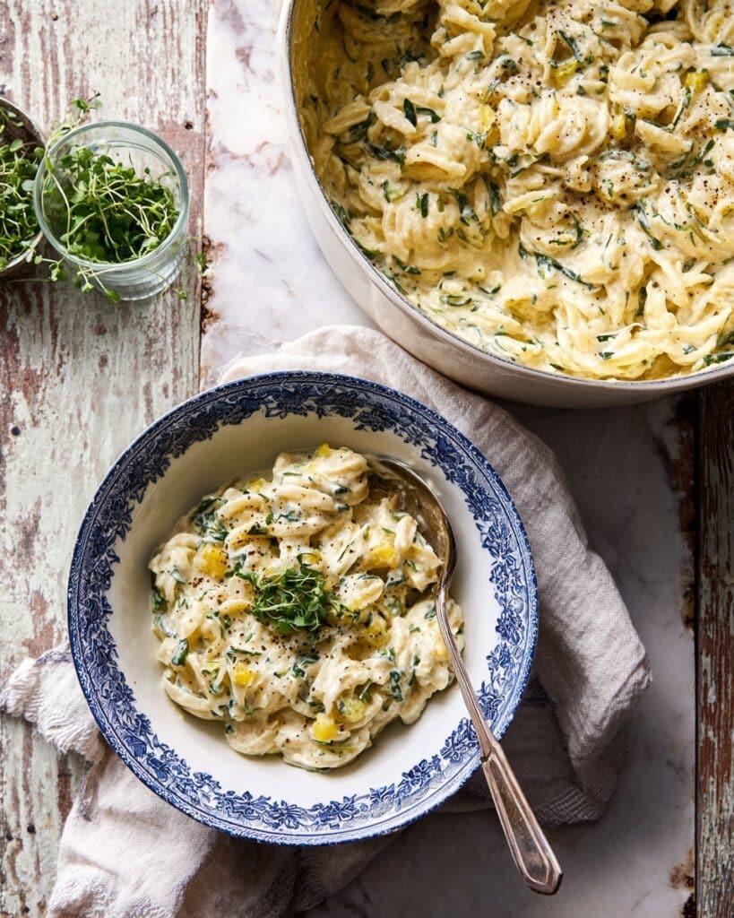 Butter Cheesy Zucchini Orzo Recipe