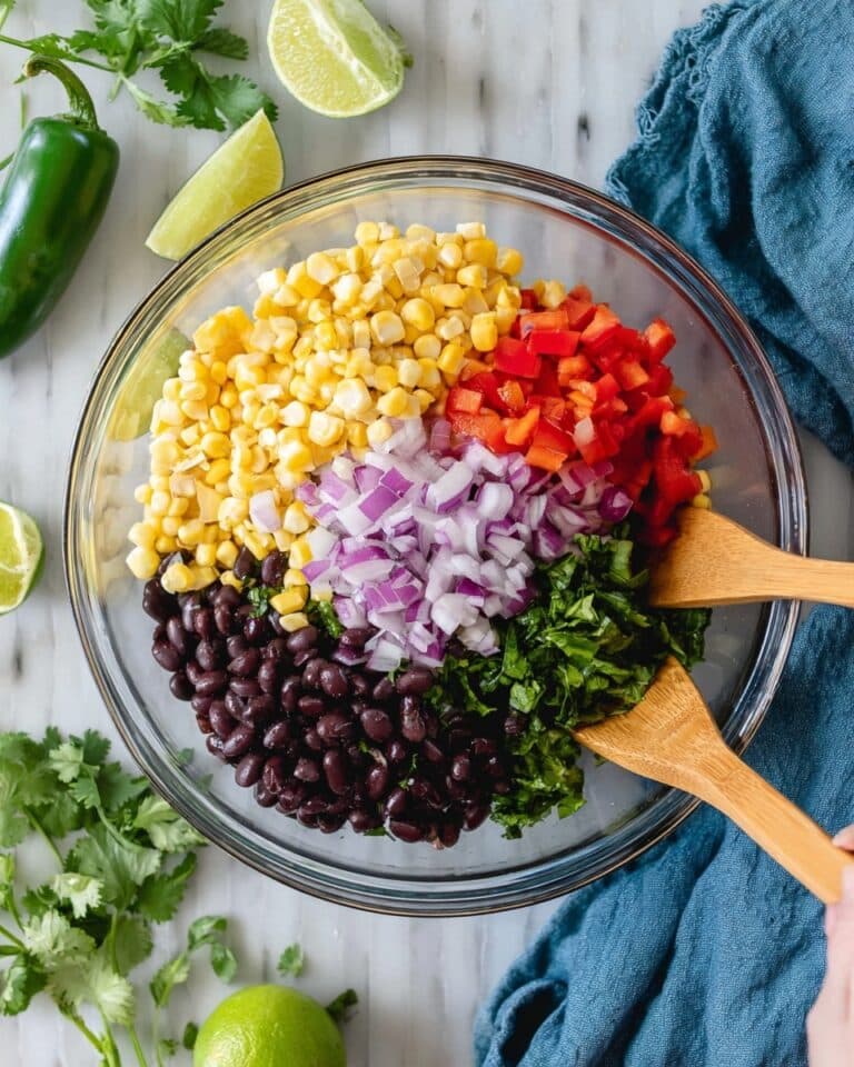 Fresh Corn and Black Bean Salad with Lime and Cilantro Recipe