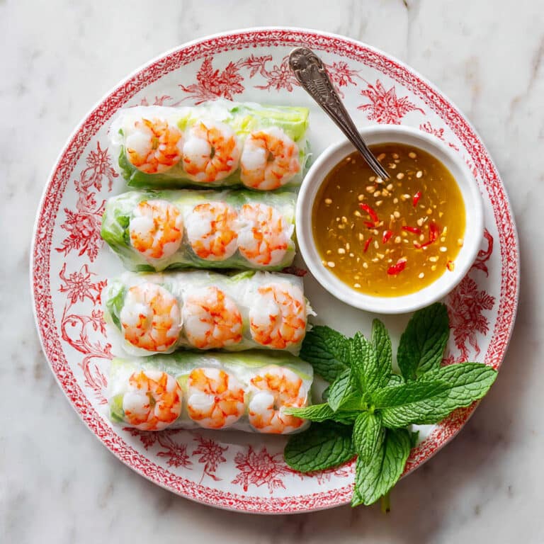 Vietnamese Spring Rolls with Peanut Dipping Sauce Recipe