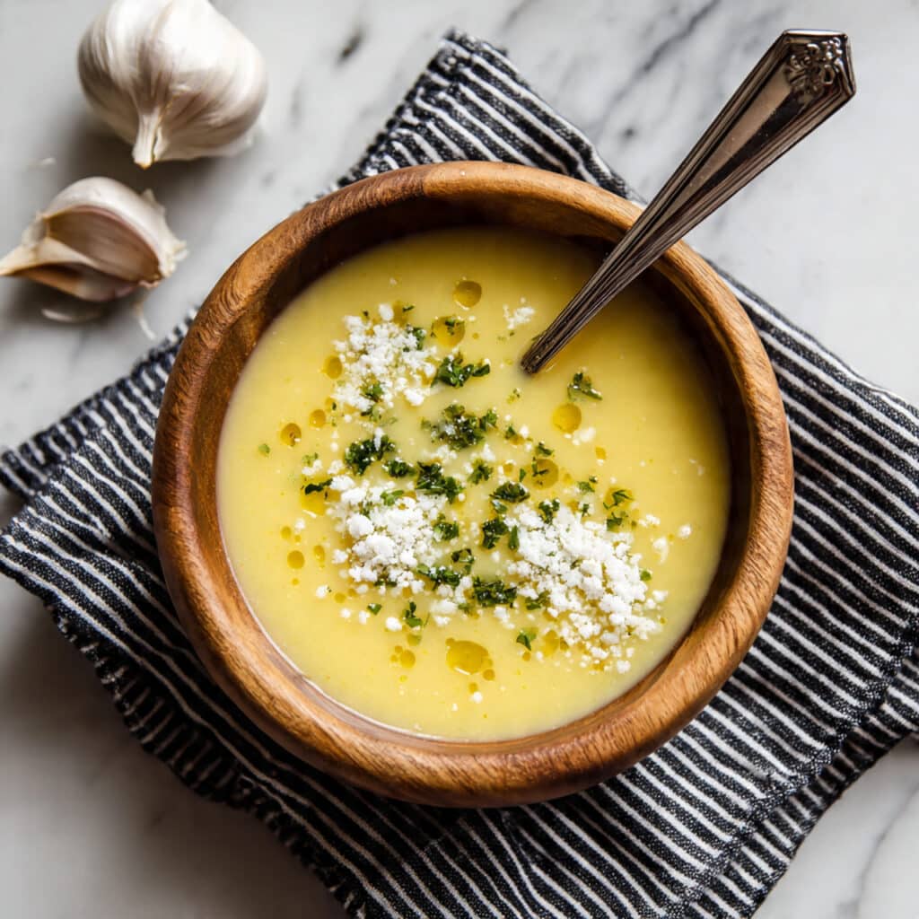 Roasted Garlic and Onion Creamy Soup with Smoked Paprika Recipe