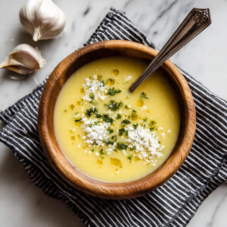 Roasted Garlic and Onion Creamy Soup with Smoked Paprika Recipe