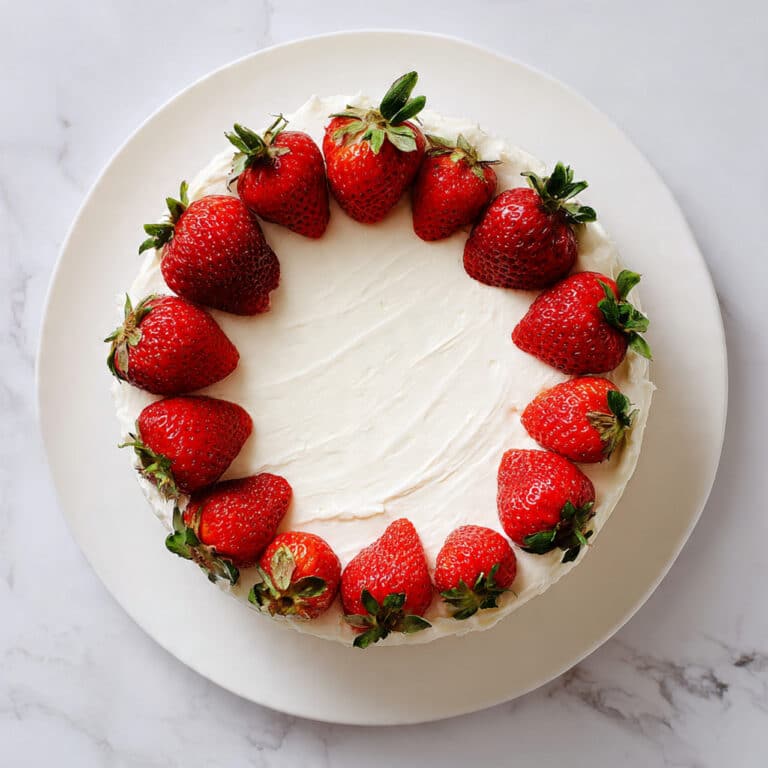 Cream Cake with Strawberry Jam, Fresh Strawberries, and Fluffy Whipped Cream Recipe