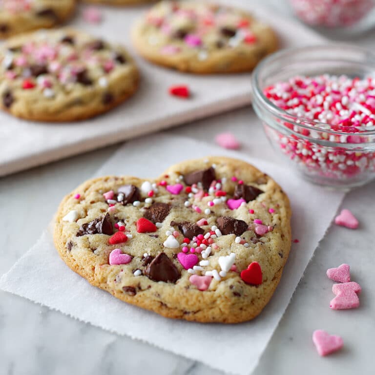 Chocolate Chip Cookies in Heart Shapes Recipe