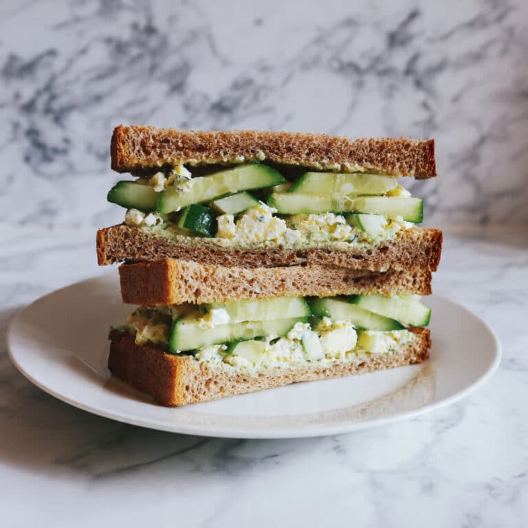 Salad Sandwich with Greek Yogurt, Feta, and Fresh Herbs Recipe
