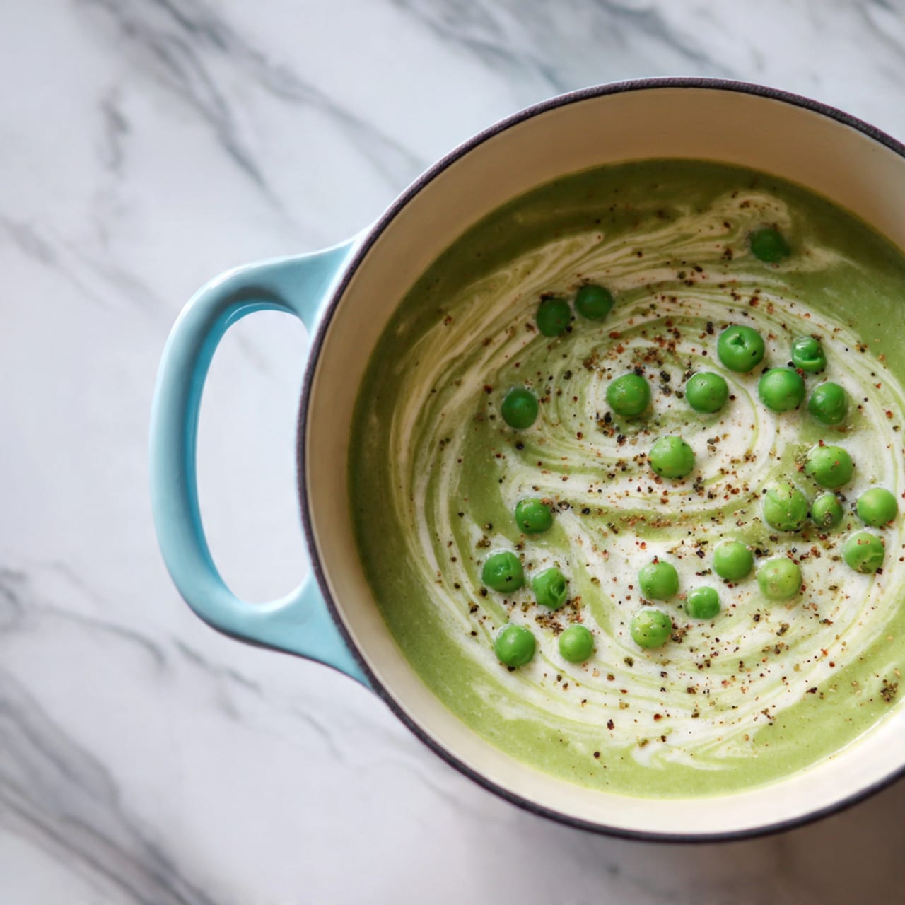 Creamy Pea and Spinach Soup Recipe