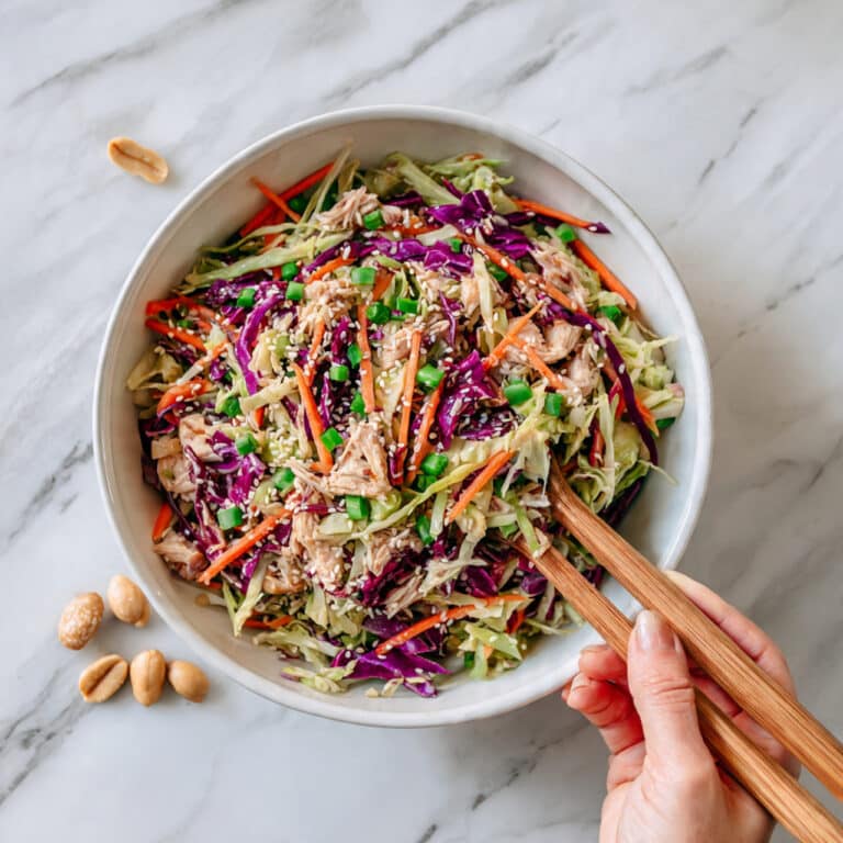 Thai Chicken Salad with Mandarin Oranges and Peanut Dressing Recipe