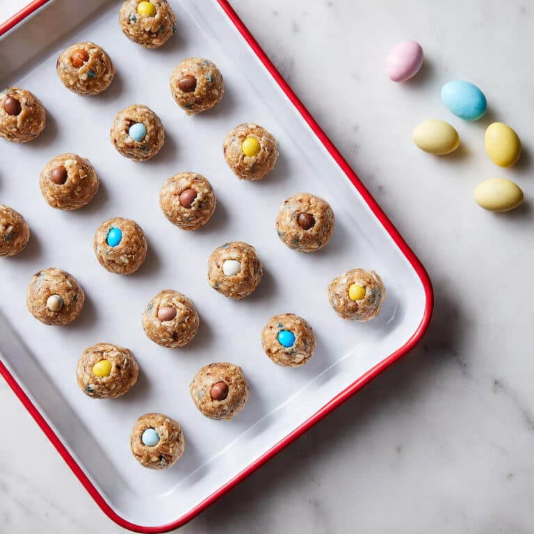 Egg Protein Balls with Crushed Cadbury Eggs Recipe