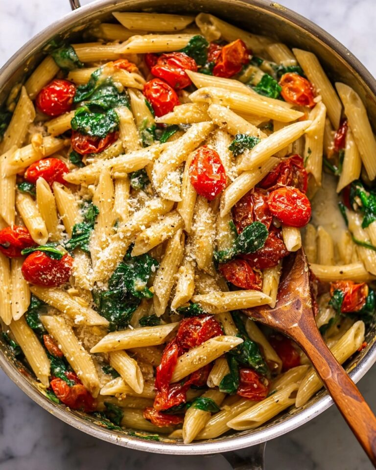 Tomato and Spinach Penne Pasta Recipe
