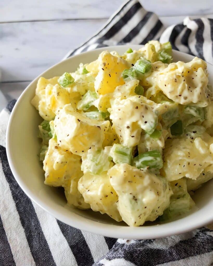 Classic Potato Salad with Hard Boiled Eggs and Veggies Recipe