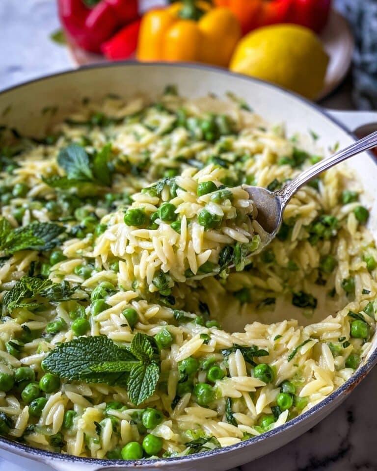 Orzo with Zucchini, Spinach, and Lemon Recipe