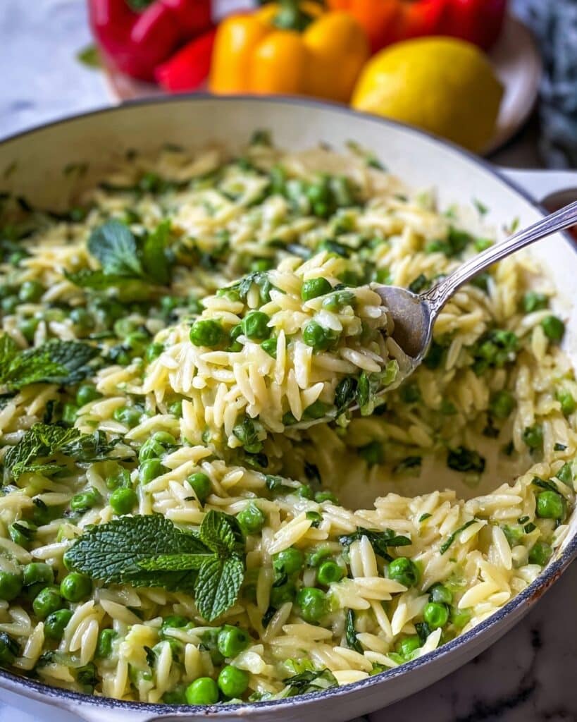 Orzo with Zucchini, Spinach, and Lemon Recipe