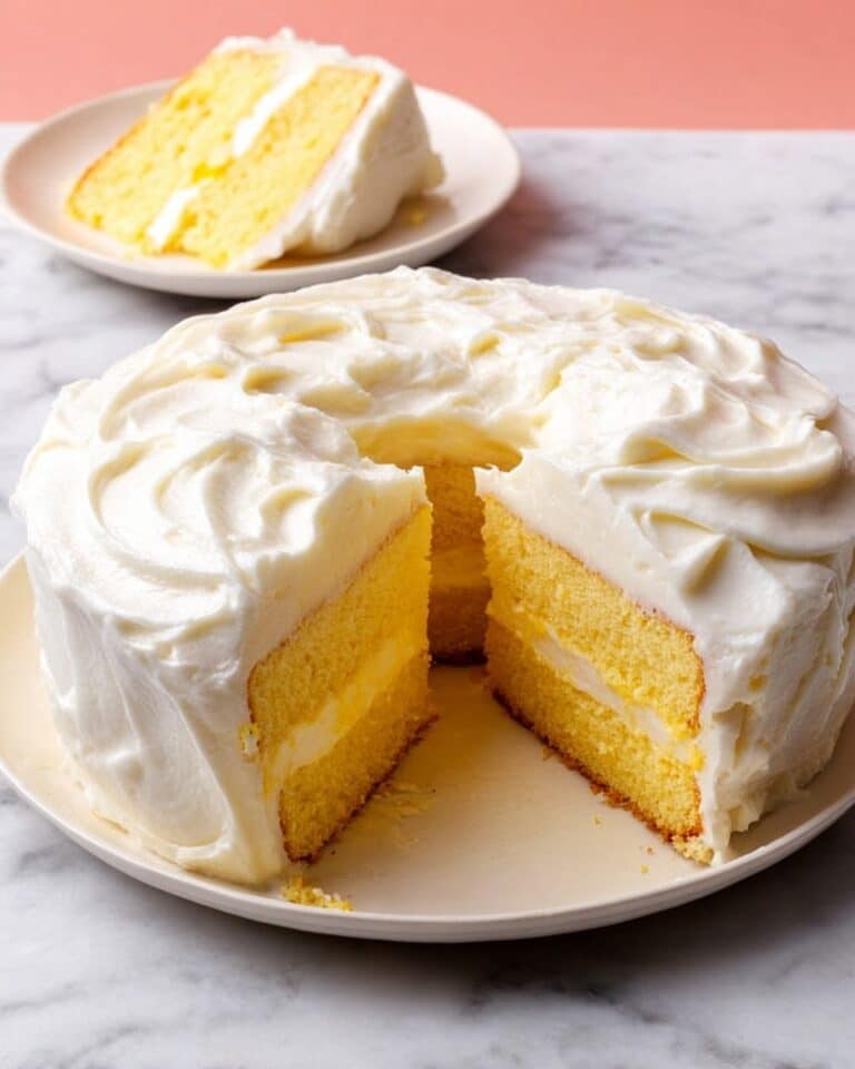Daffodil Cake with Whipped Pineapple Frosting Recipe