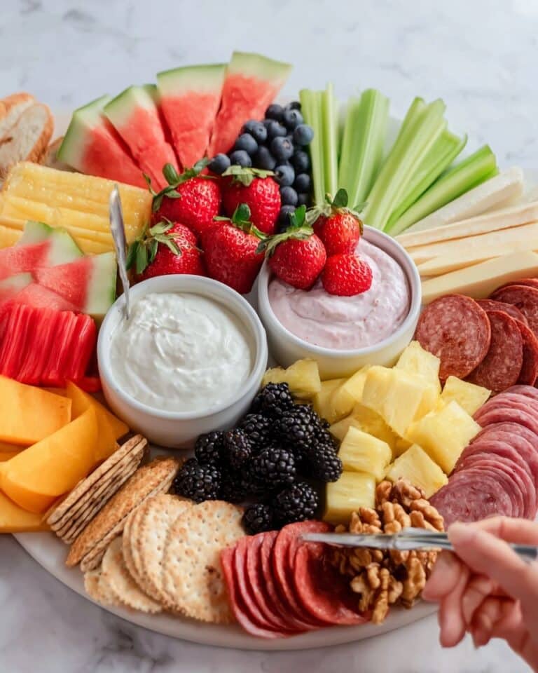 Colorful Fruit and Cheese Snack Board Recipe