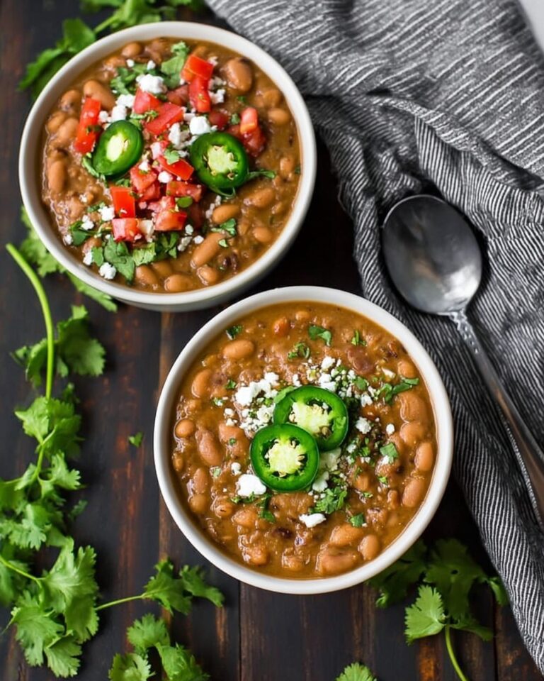 Slow Cooker Pinto Beans with Onion, Jalapeno, and Spices Recipe