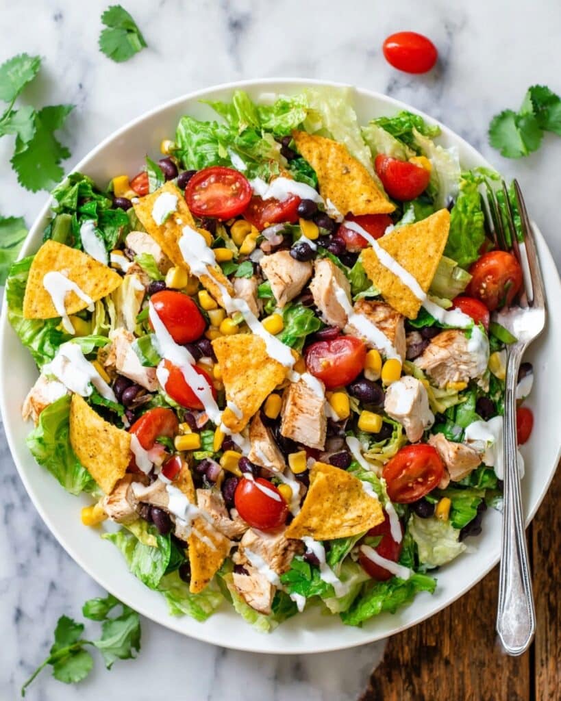Grilled Chicken Salad with Barbecue Ranch Dressing Recipe
