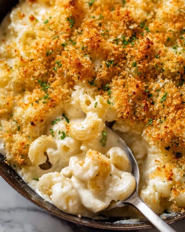 Classic Baked Mac and Cheese with Crispy Panko Topping Recipe