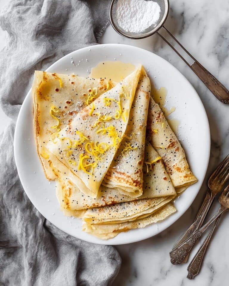Lemon and Orange Poppy Seed Crêpes with Citrus Sauce Recipe
